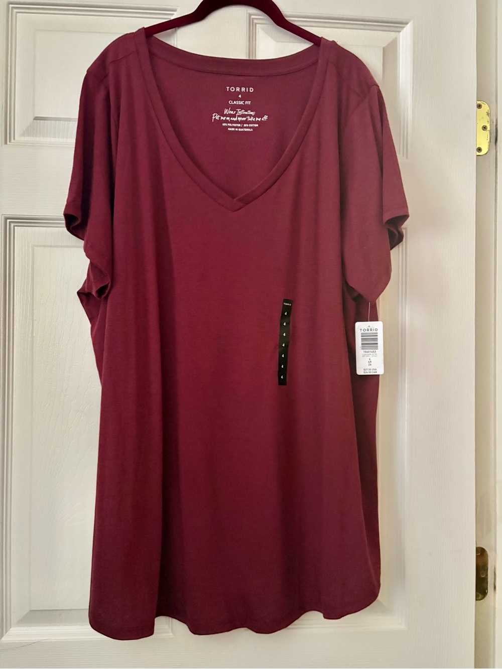 Torrid Girlfriend Tee - “Zinfandel” SOLD OUT (Maroon, burgundy) SIZE 4 NWT